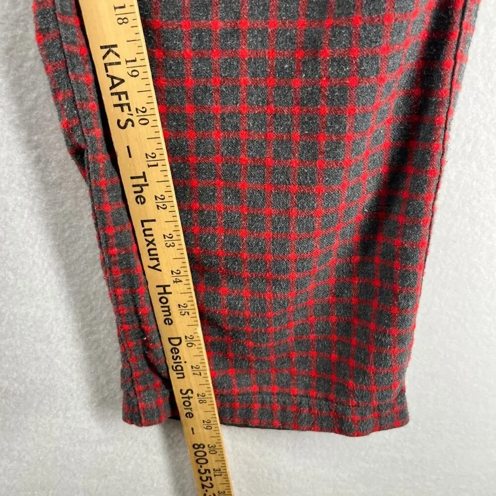 J.CREW Pajama Pants Mens M Flannel Check Lounge PJ Drawstring Cotton Gray